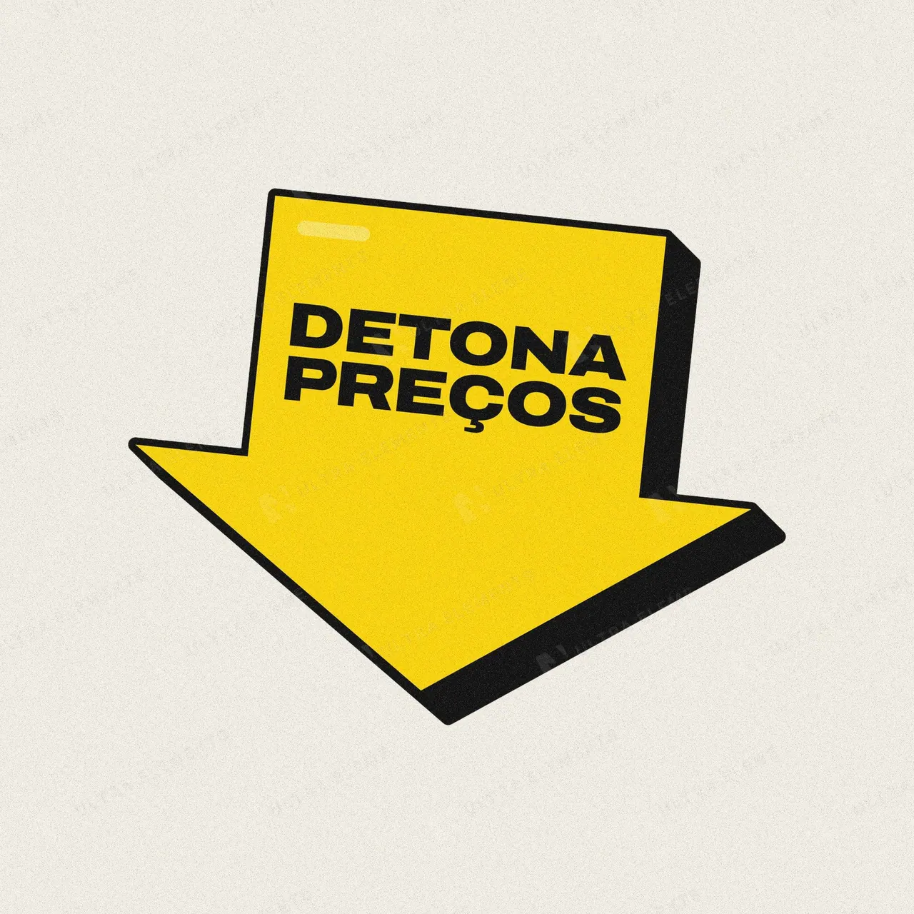 Selo 3D Detona Preços: seta para baixo — imagem 1 de 4