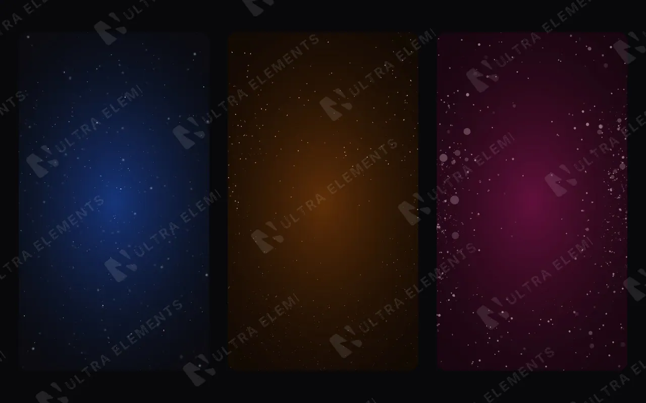 Partículas e bokeh em PNG transparente: azul-gelo, poeira dourada e glitter rosa-claro (feed, quadrado e story) — imagem 1 de 5