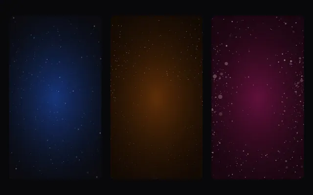 Partículas e bokeh em PNG transparente: azul-gelo, poeira dourada e glitter rosa-claro (feed, quadrado e story)