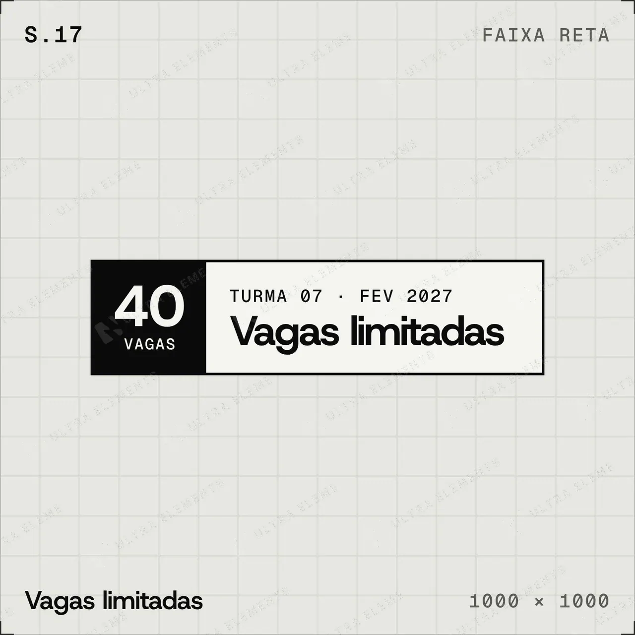 Selo plano Vagas limitadas: faixa com contador de 40 vagas — imagem 1 de 4