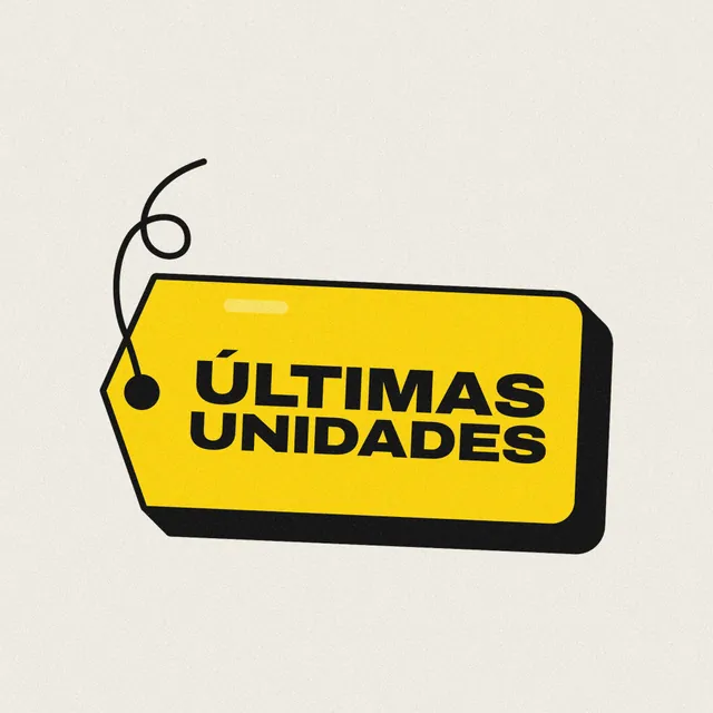 Selo 3D Últimas Unidades: etiqueta com furo e barbante