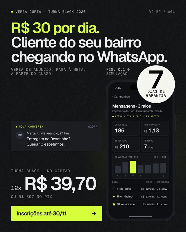 Post Black Friday para curso online: oferta com celular e selo de garantia (feed)
