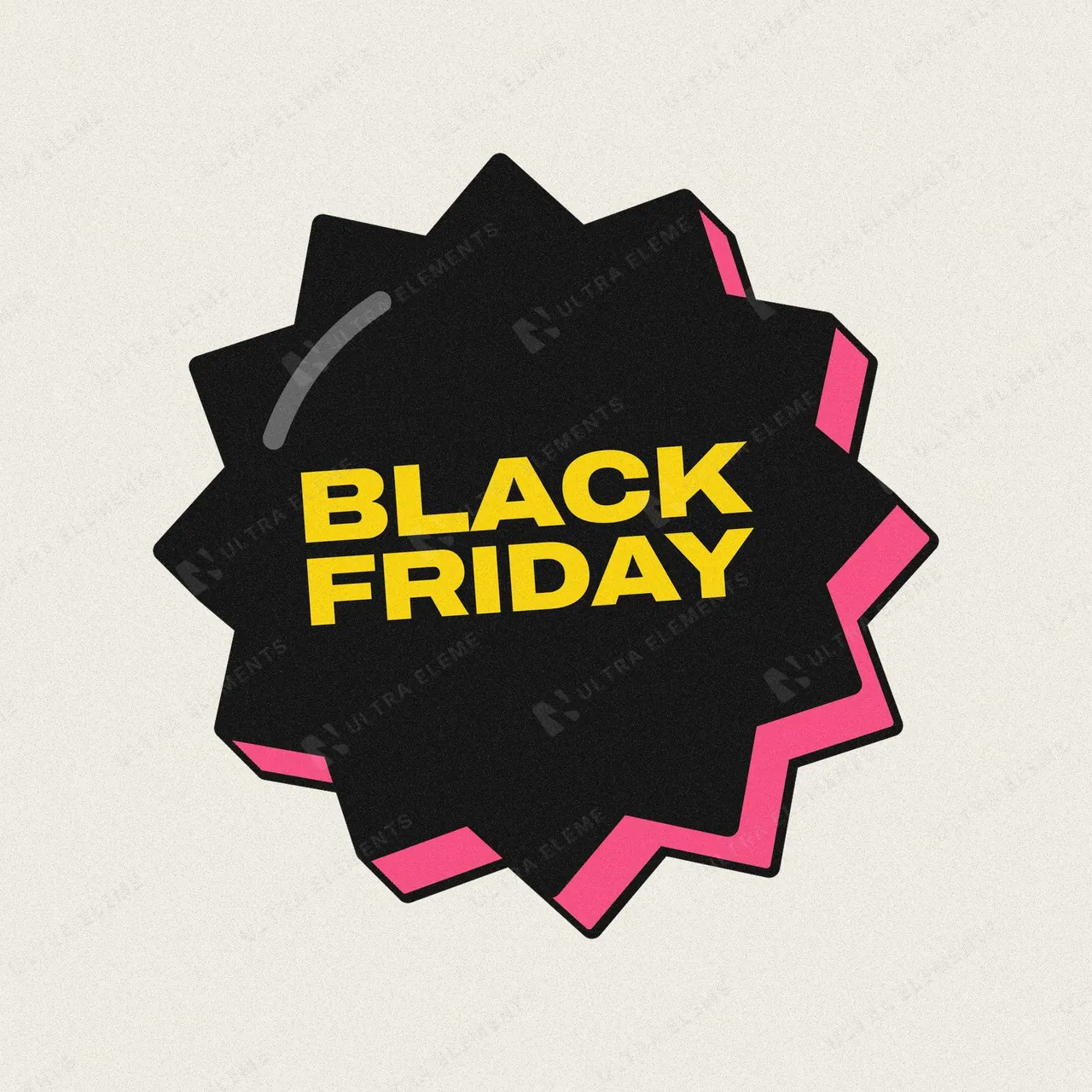 Selo 3D Black Friday: estrela de 12 pontas — imagem 1 de 5