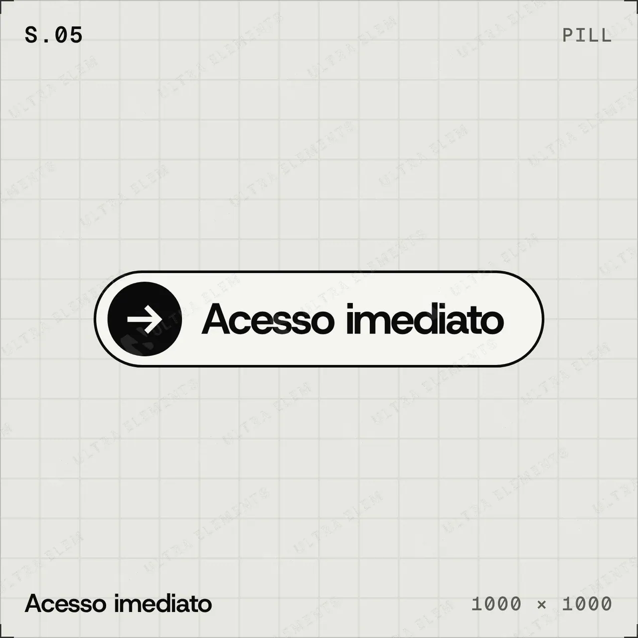 Selo plano Acesso imediato: pílula com seta — imagem 1 de 4