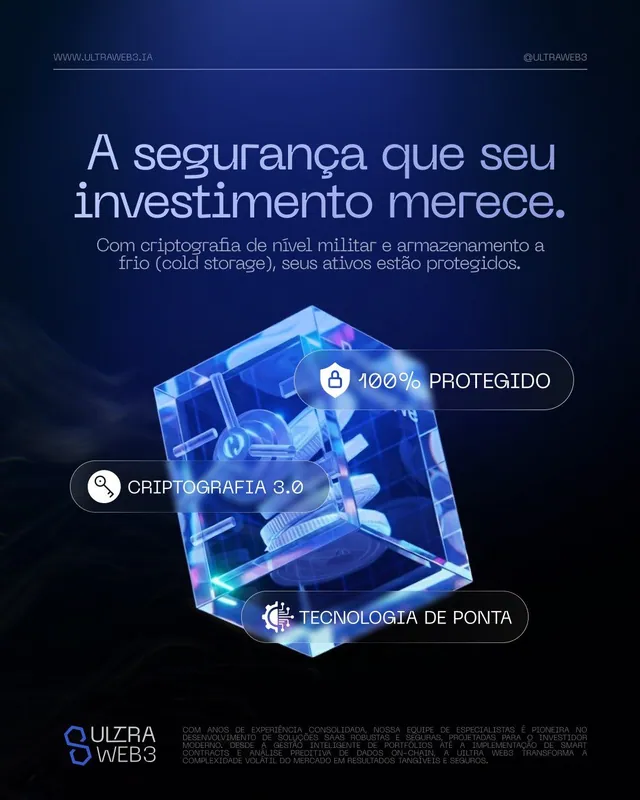 Post cripto Web3: a segurança que seu investimento merece com cubo de vidro (feed)