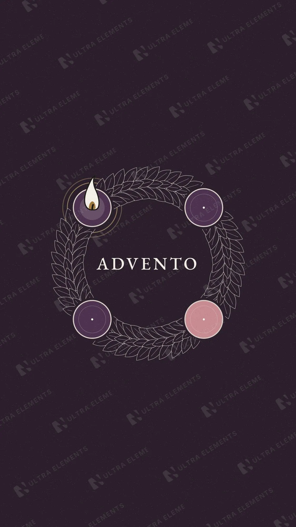 Capa de destaque Advento para Instagram: coroa vetorial em 3 versões, com nome e simplificada — imagem 1 de 3