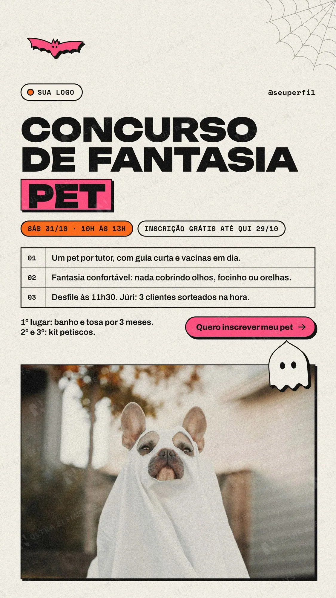 Story Halloween concurso de fantasia pet para pet shop: regras, prêmios e inscrição grátis