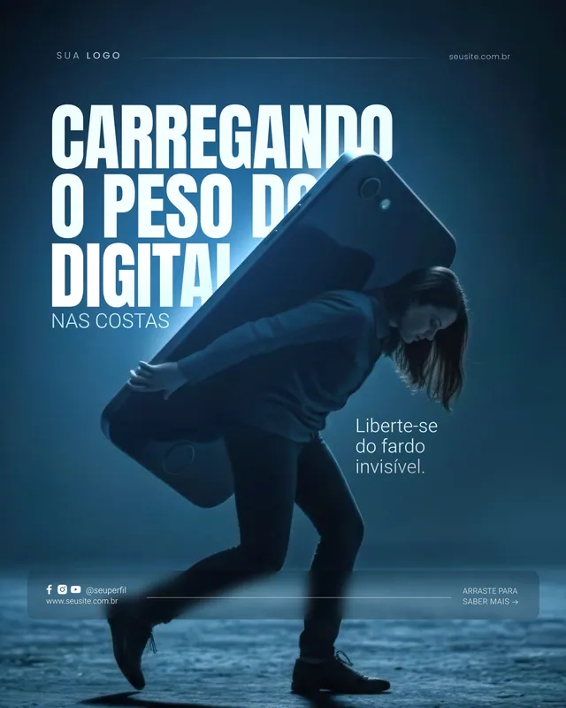 Post saúde mental: O peso do digital nas costas (feed)
