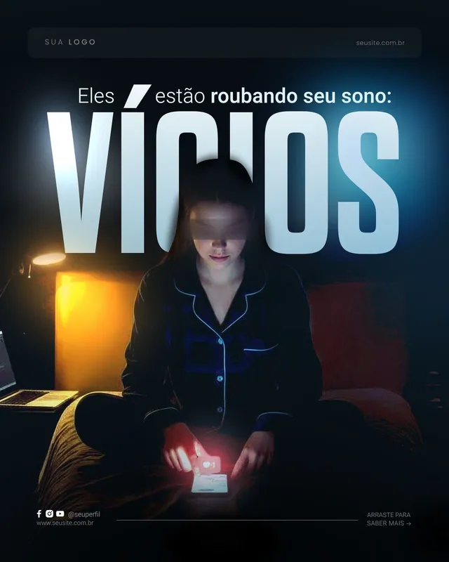 Post saúde mental: Vícios que roubam seu sono (feed)