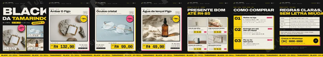 Carrossel de ofertas Black Friday para loja local (7 slides, 4:5 e 3:4) — imagem 1 de 12