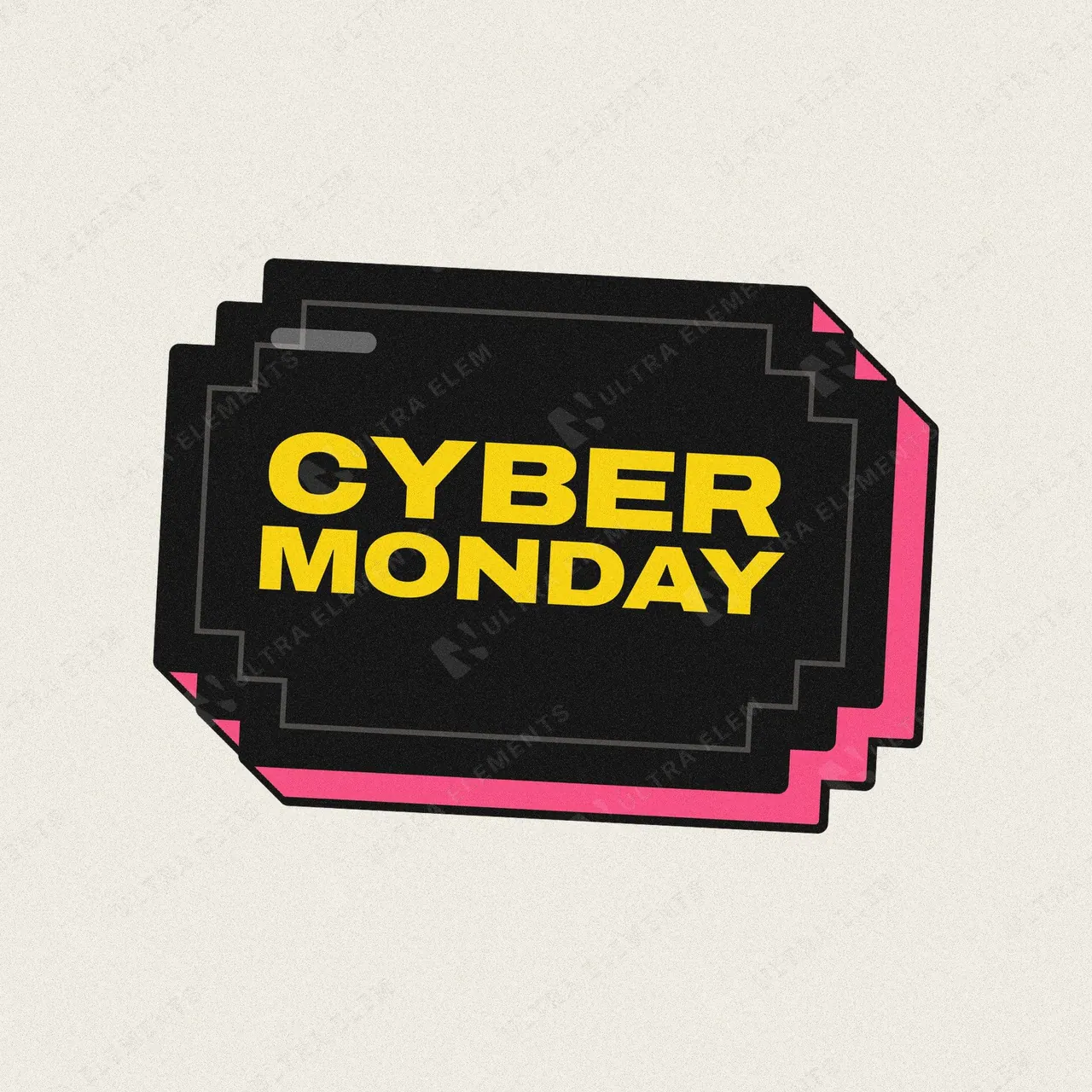 Selo 3D Cyber Monday: placa pixelada — imagem 1 de 4