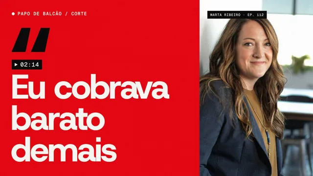 Thumbnail YouTube de corte de podcast: aspas gigantes em fundo vermelho