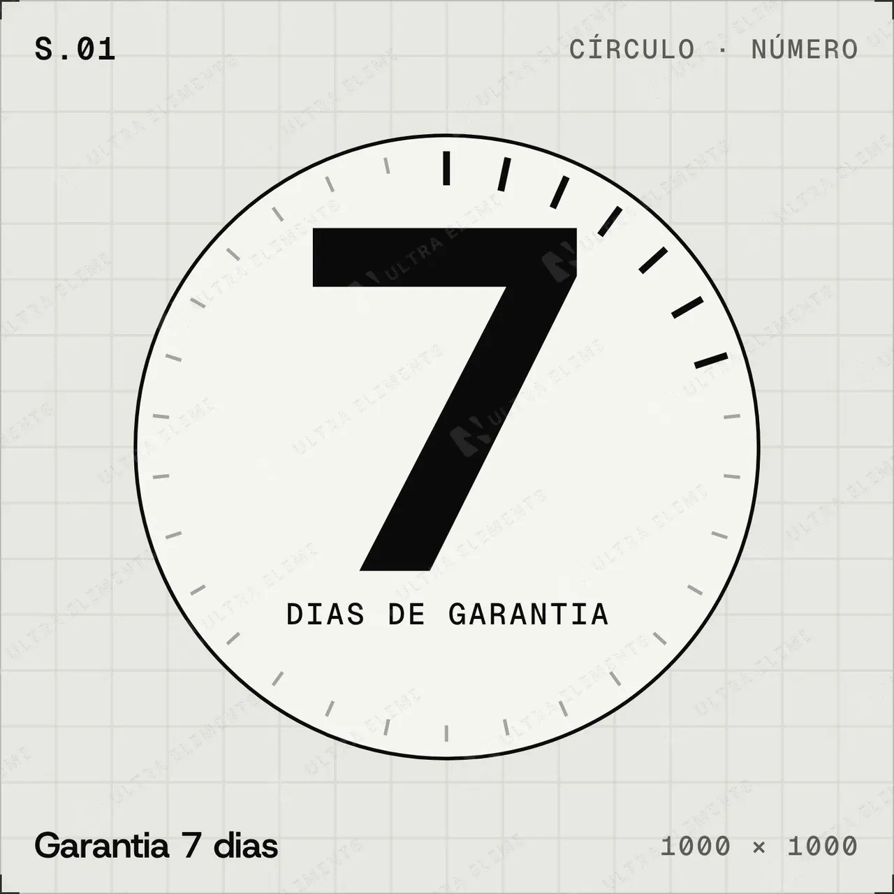 Selo plano Garantia 7 dias: círculo com anel de 30 marcas — imagem 1 de 4