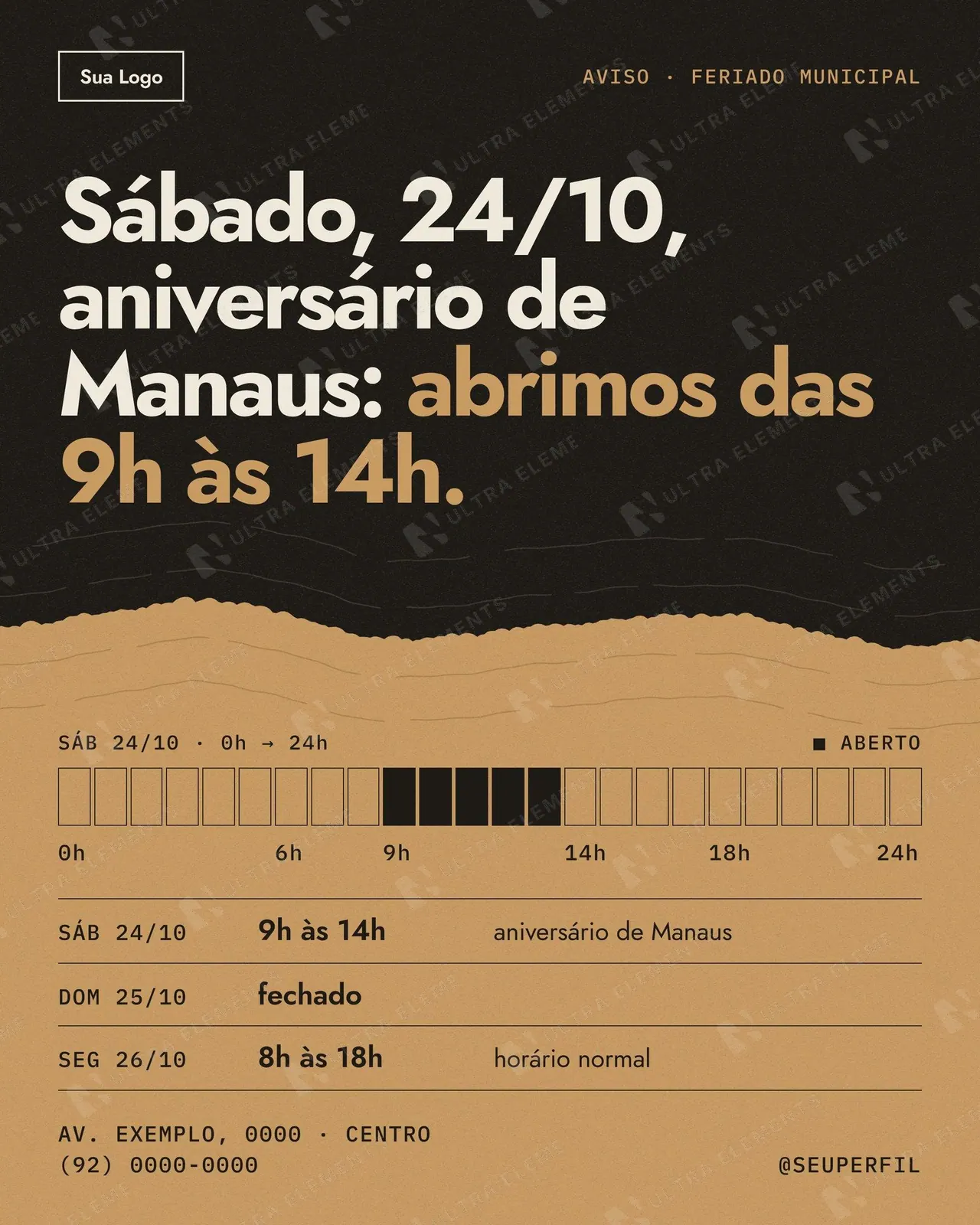 Post Aniversário de Manaus: horário de funcionamento no feriado de 24/10 com régua de 24 horas — imagem 1 de 2