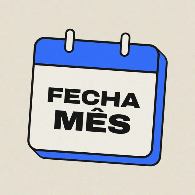 Selo 3D Fecha Mês: calendário