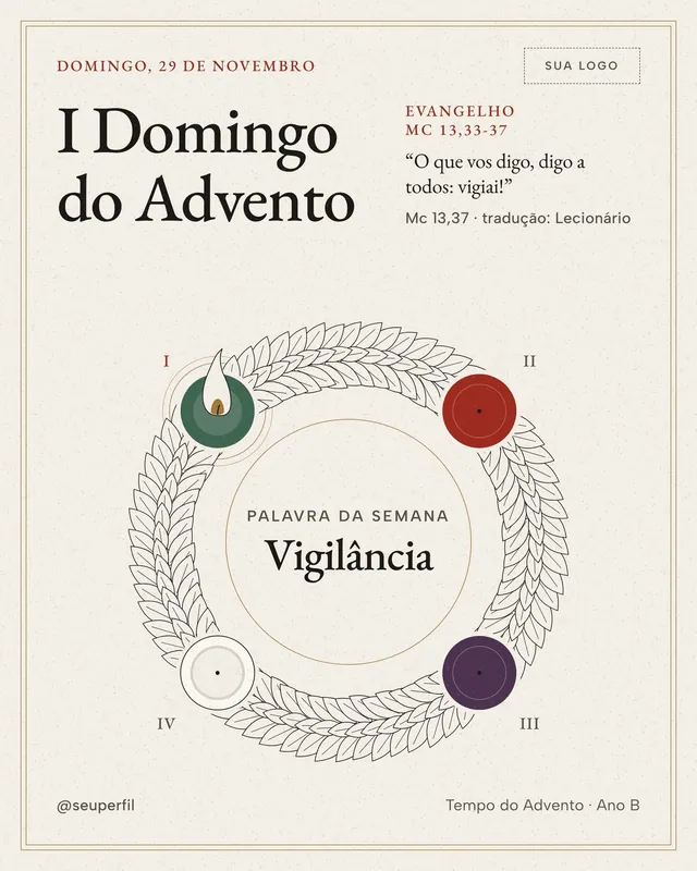 Post I Domingo do Advento em quatro cores: vela verde acesa, Vigilância