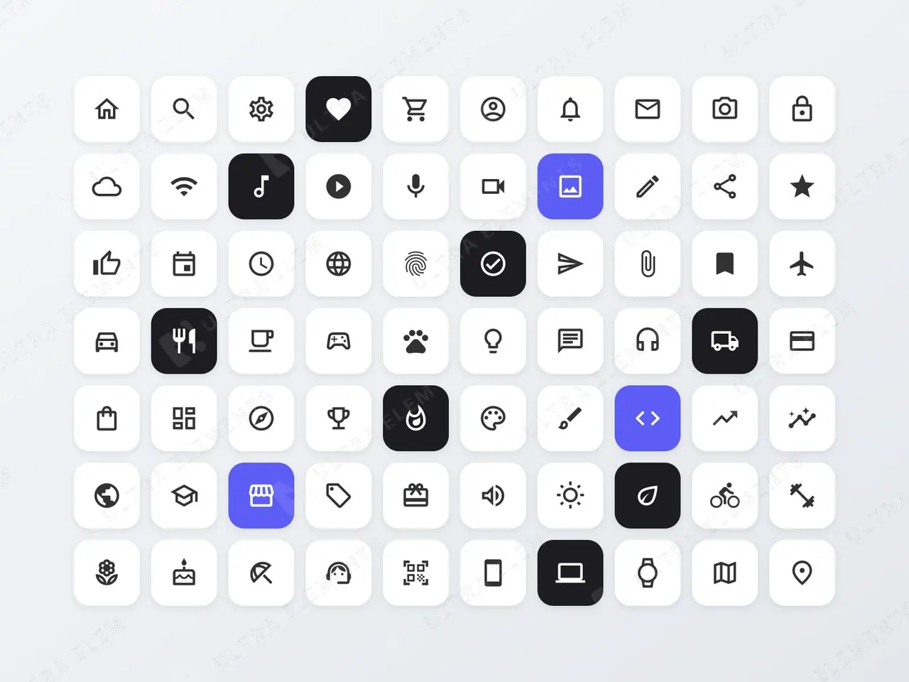 Pack de 1.325 ícones de interface em SVG e PNG, 17 categorias — imagem 1 de 9