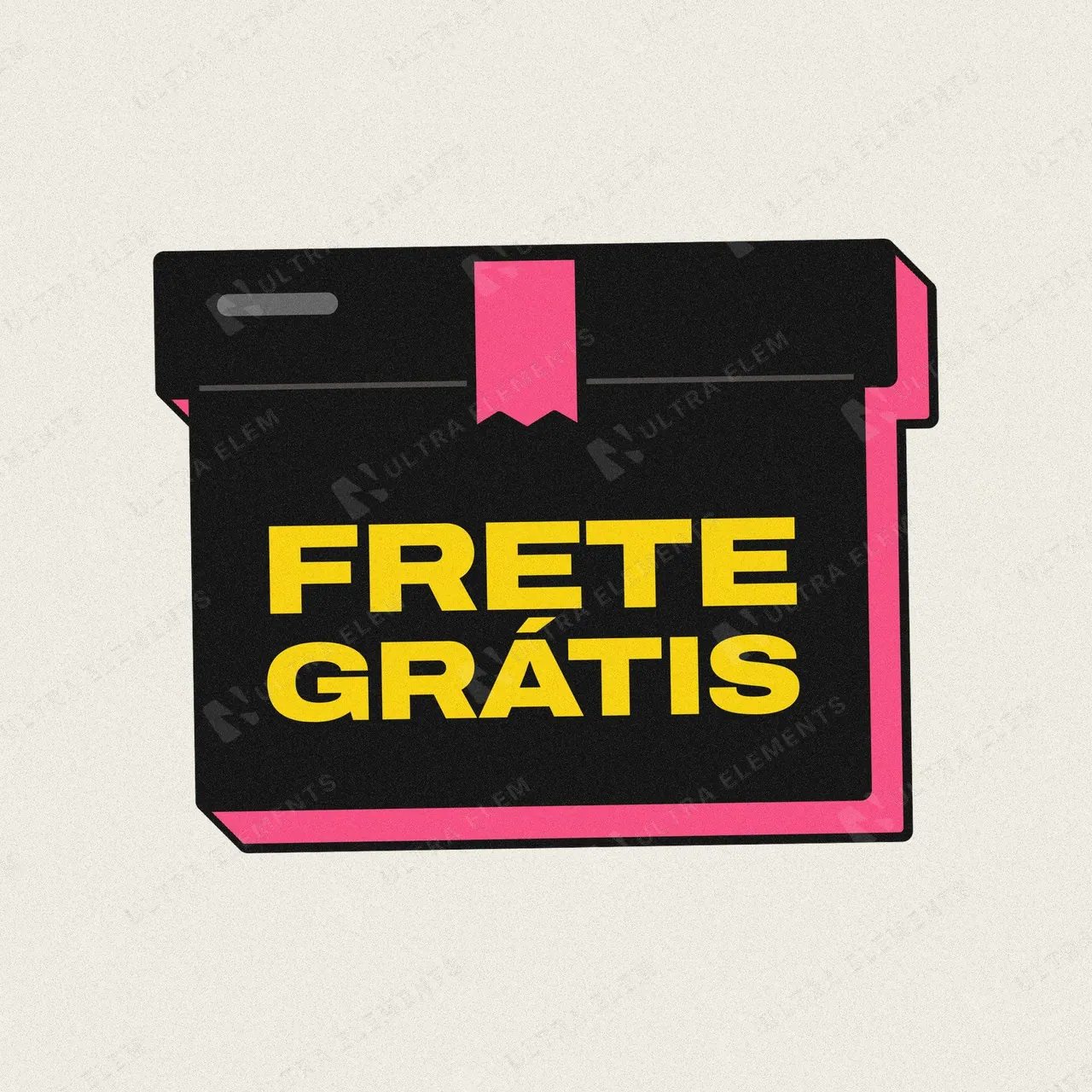 Selo 3D Frete Grátis: caixa de entrega — imagem 1 de 4