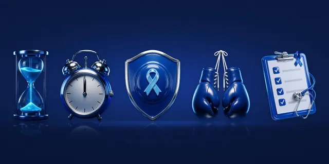 Objetos 3D Novembro Azul em PNG: ampulheta, despertador, escudo, luvas de boxe e prancheta
