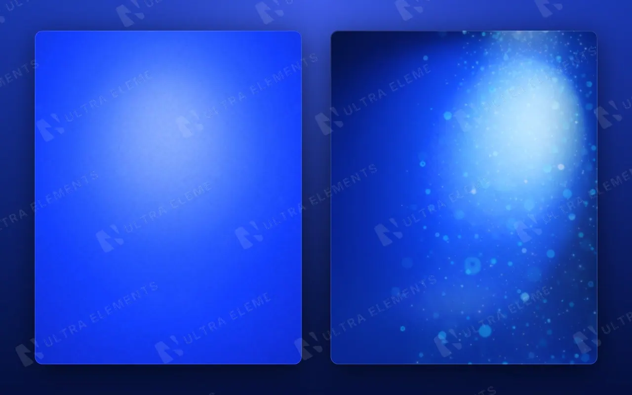 Fundos de estúdio azul elétrico com spot de luz: liso e com bokeh (feed, quadrado e story) — imagem 1 de 3