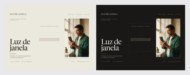 Fundo de login estilo revista para área de membros, com logo