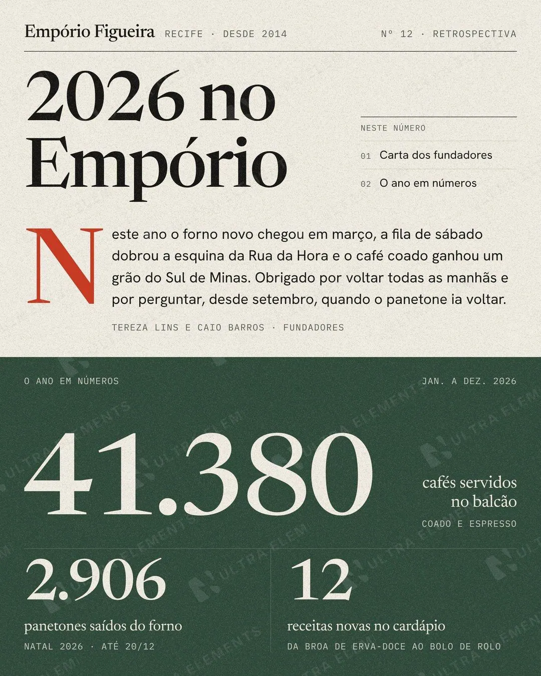 Post Retrospectiva 2026: carta dos fundadores e o ano em números (feed) — imagem 1 de 3