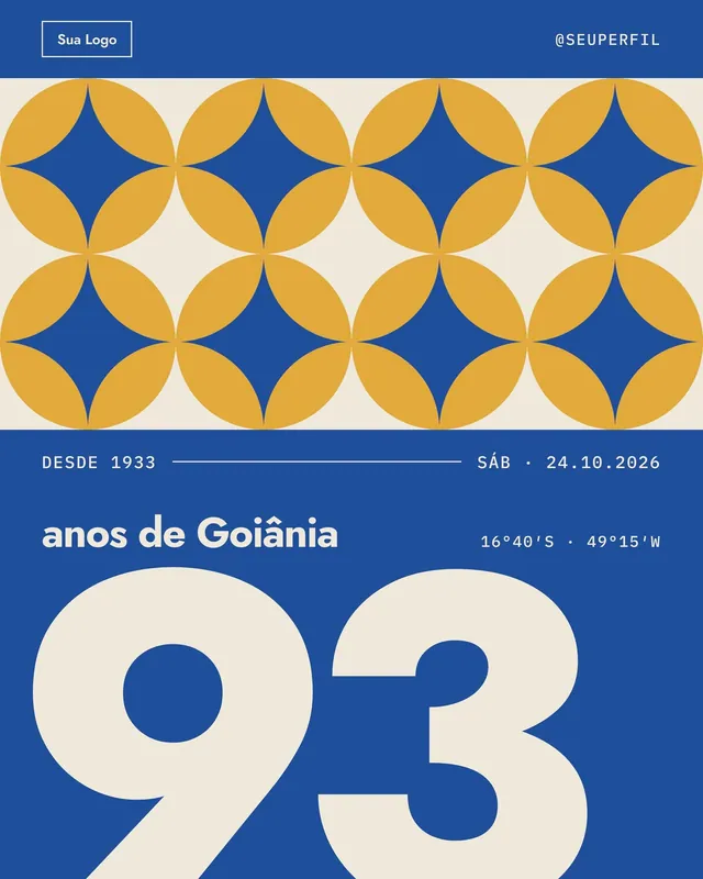 Post Aniversário de cidade: idade gigante sobre azul-azulejo com estrelas de quatro pontas